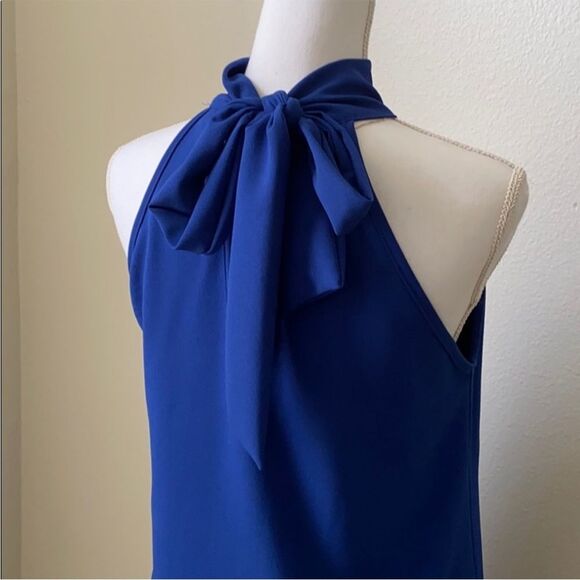2hearts Royal blue Halter Dress tie dress size small - Picture 3 of 8